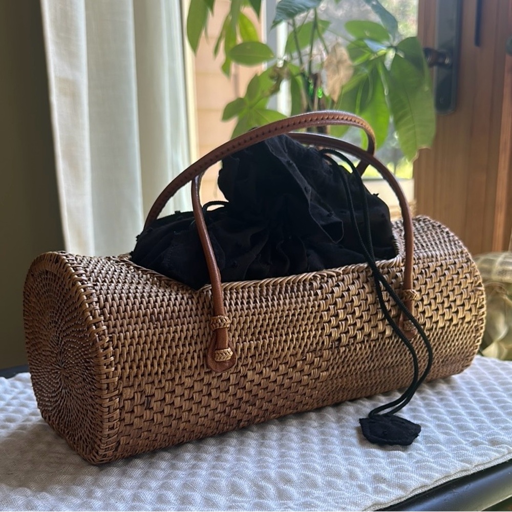 Anthropology Brown and Black Shoulder Bags with Structured Design